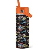 Truck Gifts for Kids - 18 Oz Kids Water Bottle with Straw Lid, Stainless Steel Insulated Tumbler, Leak Proof, BPA-Free, for Girls, School, Travel - Truck Lovers Children Birthday Gifts Cups(1pc)