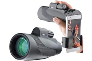 Gosky Titan 12X50 Monocular Telescope with Smartphone Holder - Waterproof Fog-Proof Shockproof Scope BAK-4 Prism FMC for Bird Watching Hunting Camping Traveling Wildlife Scenery