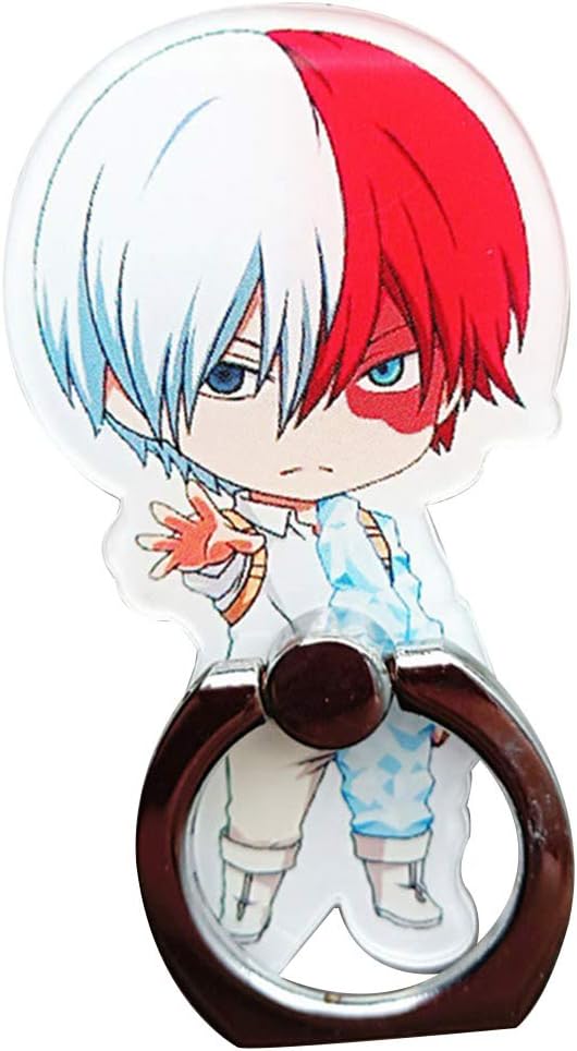 WerNerk My Hero Academia All Might Bakugou Midoriya Todoroki Universal Cell Phone Ring Stand Finger Ring Holder 360° Rotation Phone Holder Ring Grip(H04)