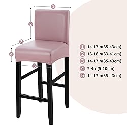 YISUN Bar Stool Covers, Stretch Waterproof PU Bar