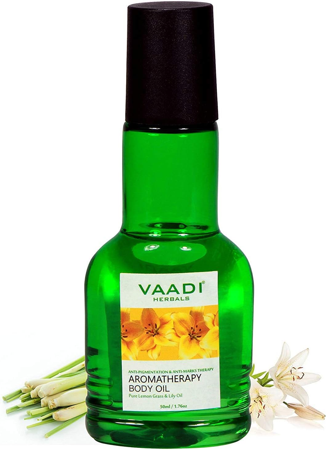 Vaadi Herbals Aromatherapy Body Oil, Lemongrass and Lily Oil, 50ml - (Packaging may vary)