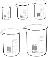 QWORK Glass Beakers Set of 5 25ml 50ml 100ml 250ml 500ml Borosilicate view 7
