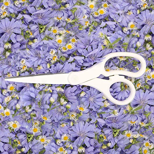 image for JAM PAPER Multi-Purpose Precision Scissors - 8 Inch - White - Ergonomi