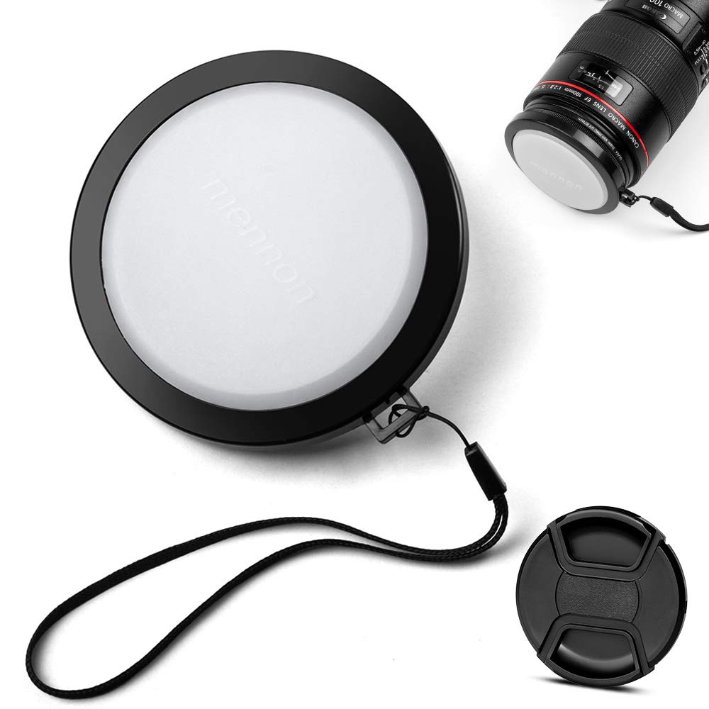 43mm White Balance Lens Cap with Universal Centre Pinch Lens cover Replacement for Canon Nikon Sony Olympus Tamron Sigma Panasonic Samsung Camera