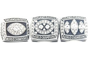 XiaKoMan LV 1976 1980 1983 'Raiders Vegas Championship Rings Set Oakland with wooden Box for Mens Women Kids Fathers Boys