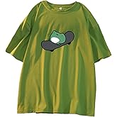Skateboard Frog Summer Women Short Sleeve T-Shirt Cartoon Printing Pattern Kawaii Korean Tops