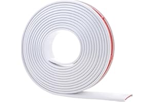 PENCK Countertop Edge Trim 1.1'' x 16.4ft, U-Shape Plywood Edge Banding, Self Adhesive Veneer Wood Trim Molding, TPE Flexible Furniture Desk Edge Protector for Cabinet Repair, White