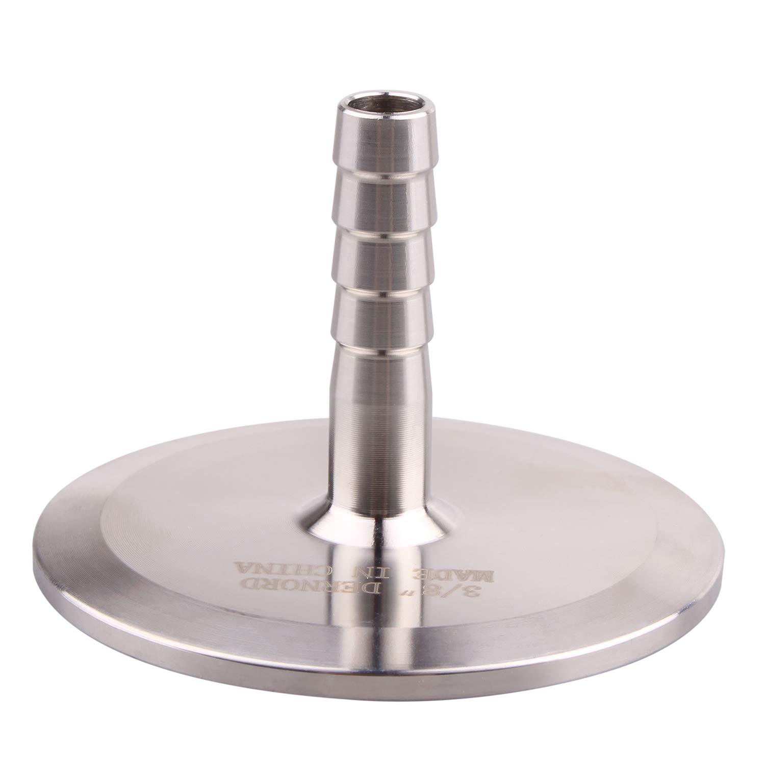 DERNORD 2" Tri Clamp to 3/8" Hose Barbed Adapter SUS304 Sanitary Hose Barb Pipe Fitting (3/8 Inch Barb Hose)