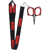 Bubba Micro Fishing Shears with Lanyard, Titanium-Nitride Coated Blades, Cuts through Monofilament, Fluorocarbon, and Braided Line, For Fishing