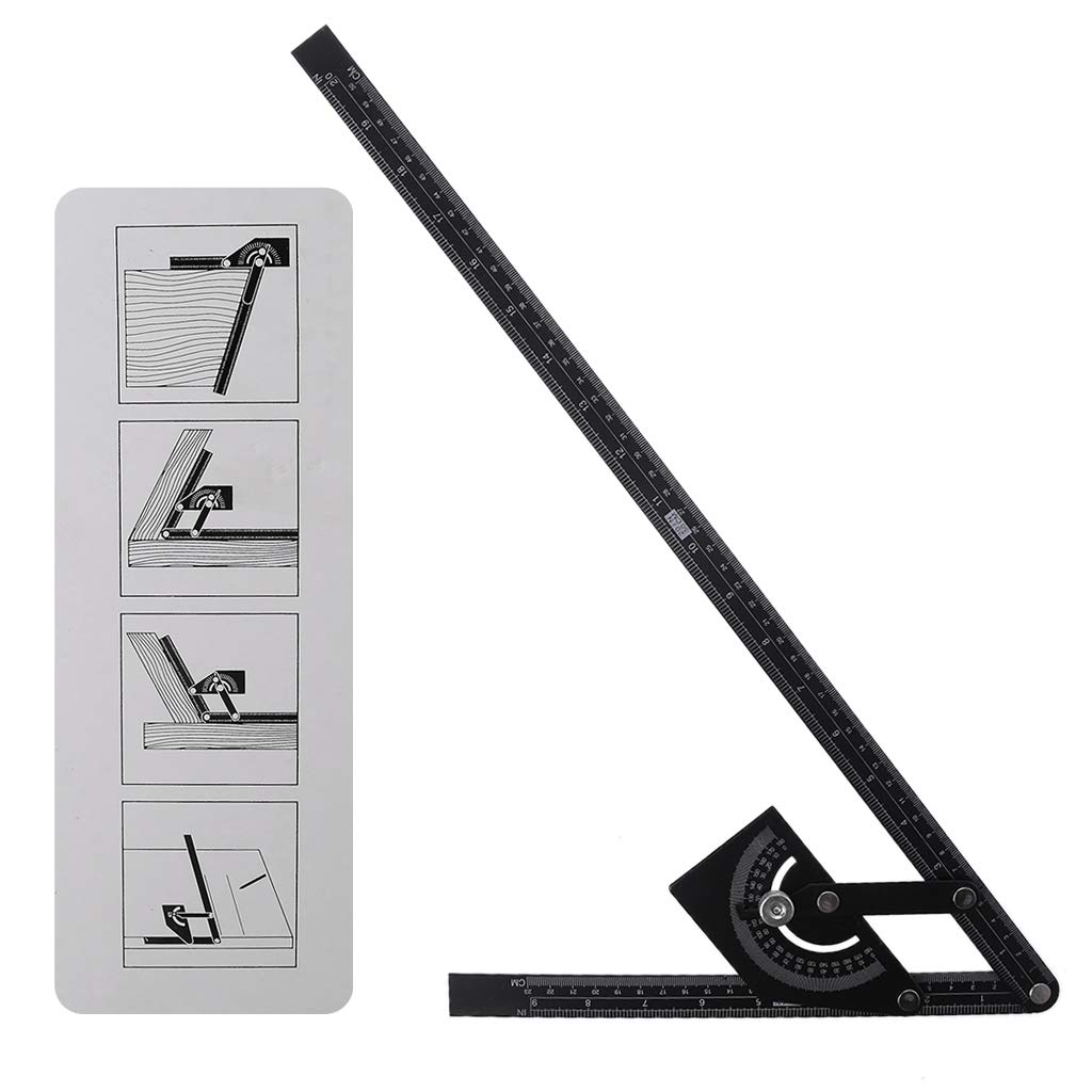Righello Angolo Scorrevole Marcatura Legno Falegnami Manometro - Foto 9