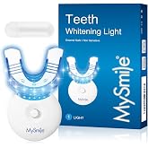 MySmile Teeth Whitening LED Light w/Mouth Tray Home Oral Whitening Device | Blue LED Boosts Teeth Whitening with 4ML Gel Capsule. Gentle on Teeth, Non-Sensitive, Portable for Home and Travel.