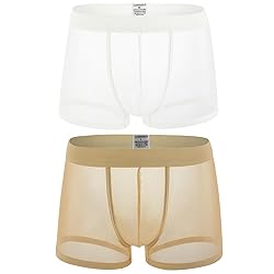 Laxier 2 Pack of Men Boxer Briefs Transparent