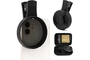 EMVANV 67mm Clip-on CPL Phone Camera Lens Filter Set, Universal CPL Phone Camera Lens Polarizer Clip-On Cellphone CPL Filter Compatible with iPhoneSamsung/Android Smartphones(Size:67mm)
