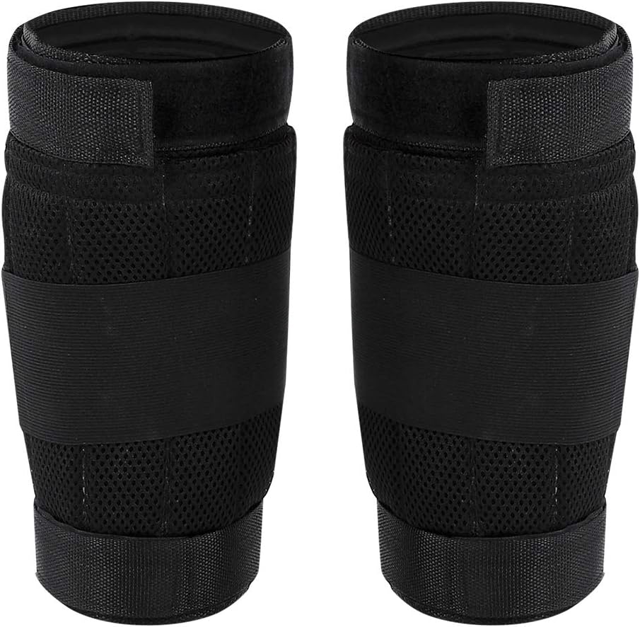 Yosoo Health Gear 1 Pair Black Adjustable Loading Weighted Ankle Leg Bands Weighted Leg Strap Weighted Leg Strap for Walking Jogging Gymnastics