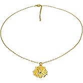18K PVD Gold Stainless Steel Lion Head Pendant Necklace with Chain, 45+5cm Length, Fashion Statement Jewelry