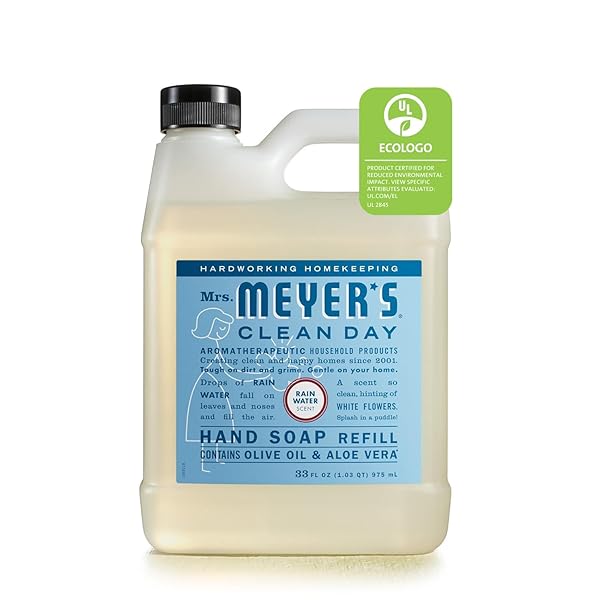 MRS. MEYER’S CLEAN DAY LIQUID HAND SOAP REFILL, RAINWATER, 33 OZ