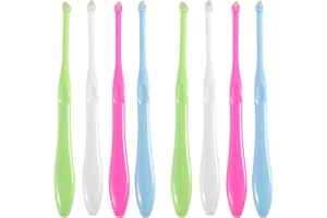 tisueteyi 8pcs/set Compact Tuft Toothbrush For Sensitive Gums End-tuft Interdental Braces Teeth Cleaning Interspace Toothbrus