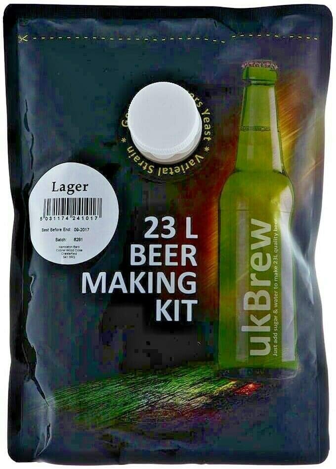 UKBrew Lager 1.6kg Brew Kit Beer Home Brew