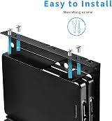 ELUTENG 2.5 to 3.5 Inch HDD SSD Adapter Bracket Mount Kit 2 Pack Black Metal view 5