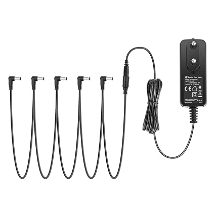 Neewer Pedal verwendet Schaltnetzteil 9V DC 1A Spitze negative 5 Wege Daisy Ketten Kabel für Gitarre Effektpedal