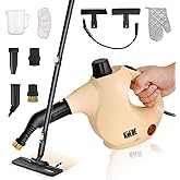 KeLDE Pressurized Steam Cleaner With Extension, 12 Accessories 1300w Handheld Natural Steamer Mop For Home Cleaning, Grout, Sofa, Carpet, Car and Kitchen