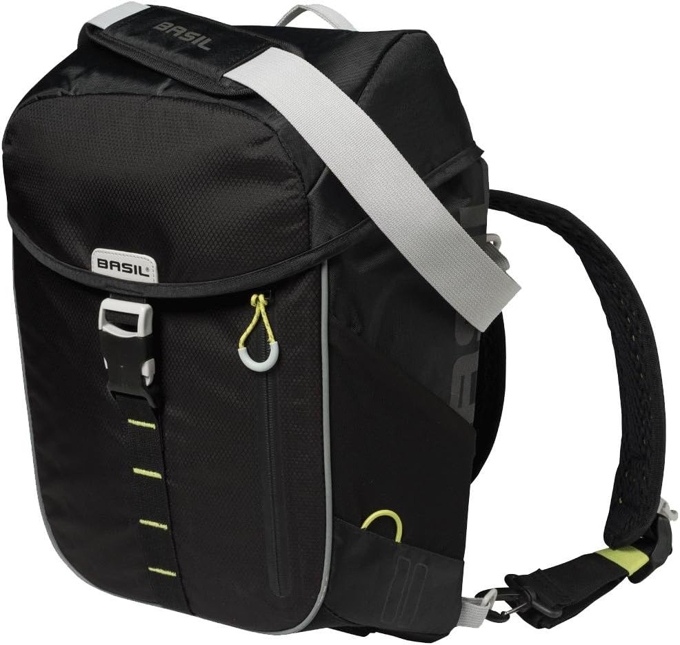 Basil Miles Daypack, Single Bag, 14 Litres, Black Lime