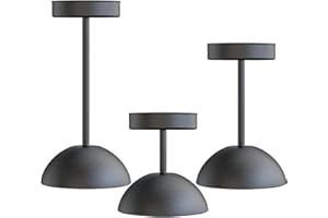 smtyle Black Halloween Candle Holder Tealight Candle Holders for Tea Light Candles Sophisticated Set of 3 Ideal for Table Centerpiece Gothic Decor