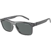 ARNETTE Bandra AN4298 Square Sunglasses for Men | In Matte Black &amp; Transparent Gray. Polarized options available. Bonus kit: cleaning spray, cloth, screwdriver &amp; mirror.