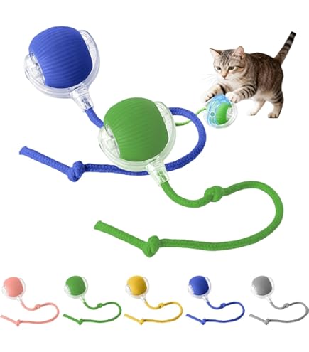 Giociv Interactive Cat Toys Ball For Indoor Cats Fast Rolling On Carpet, Chirping & Motion Activate Cat Toys