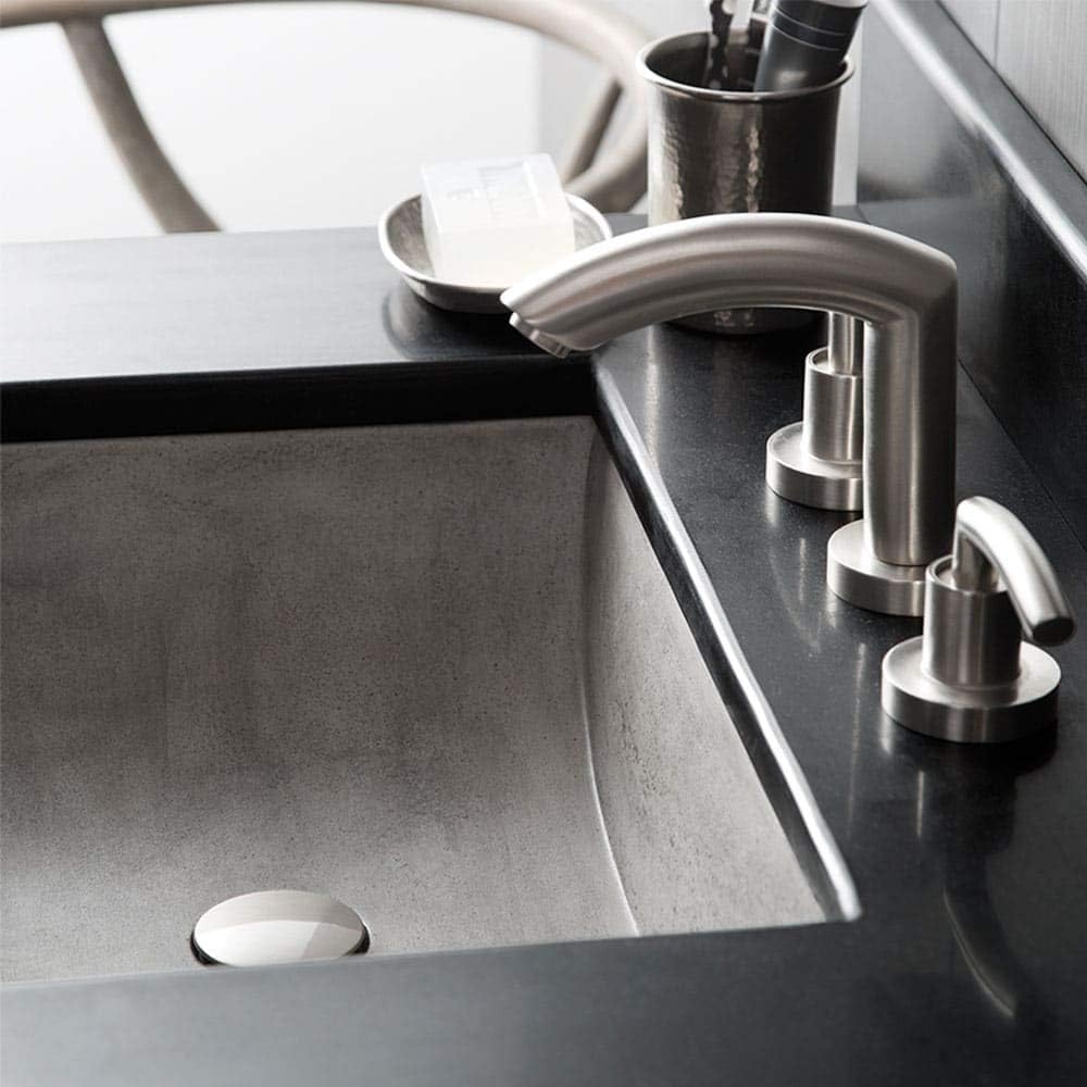 NSL2014-A Cabrillo Native Stone Dual-Mount Bathroom Sink, Ash