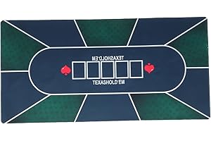 YARNOW Rubber Poker Table Mat and Board Game Tablecloth for Adults, Rectangle Thickened Anti-Slip Cushion