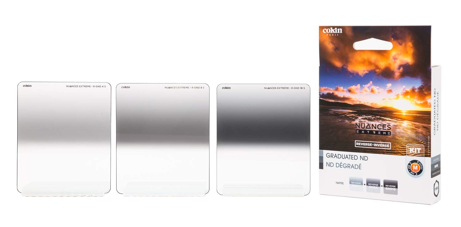 COKIN NUANCES Extreme REVERSE Kit inc. GND4/GND8/GND16 Reverse filters made of resistant mineral Glass for M Size (P-series) 84mm