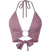 Women Halter Backless Camis Streetwear Club Patchwork Camisole