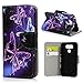 LG G6 Wallet Case,MOLLYCOOCLE PU Leather Flip Folio Wallet Case for Lg G6 with Slim Lightweight Shockproof TPU Bumper Cover - Colorful Butterfly
