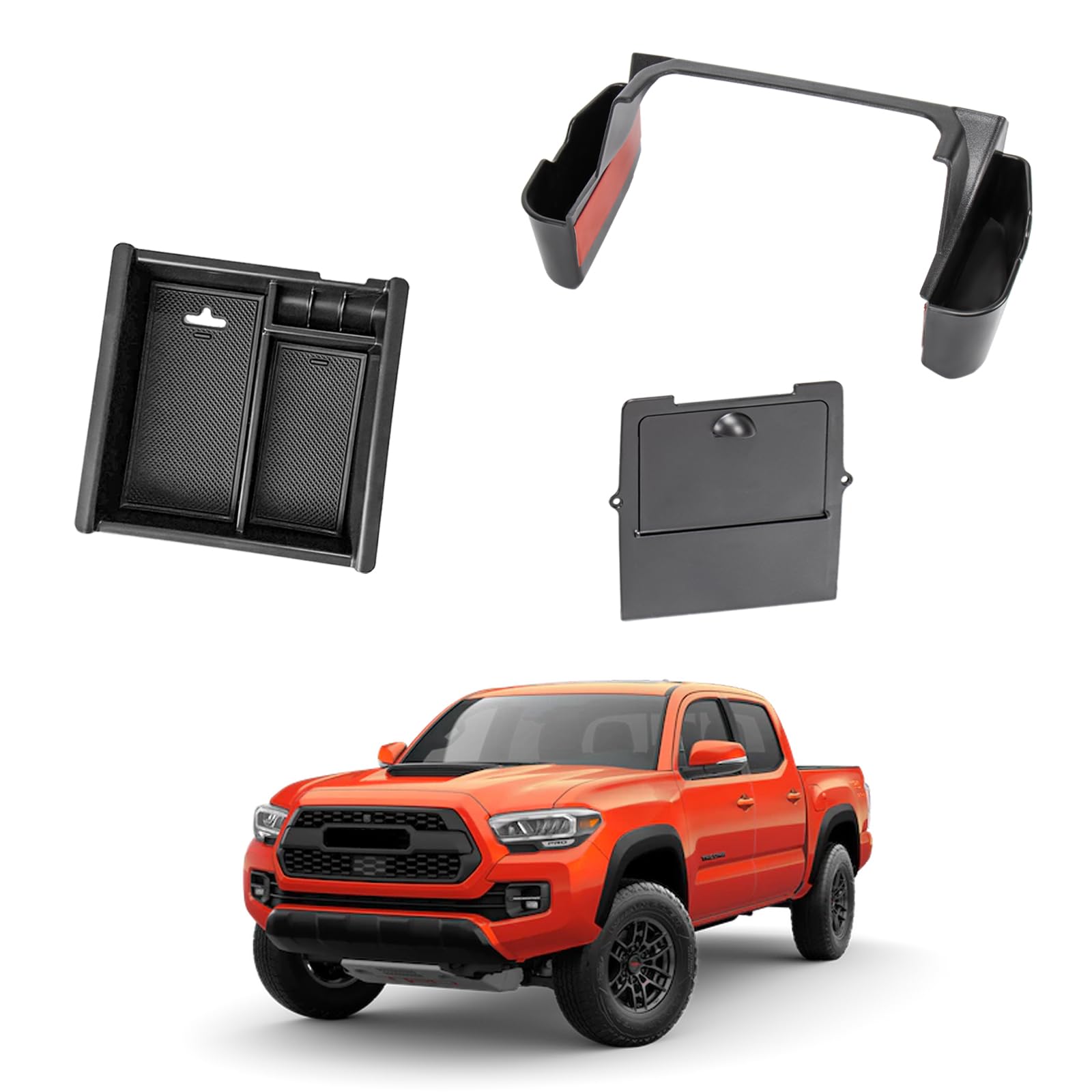 Photo 1 of * PARTS ONLY* 
Neepiar 3PCS Center Console Organizer Compatible with Toyota Tacoma 2016-2023 Armrest Storage Box Armrest Hidden Tray Gear Shift Box Interior Accessories-NOT FIT Manual Transmission