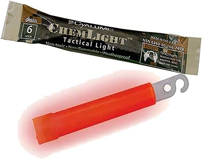 Cyalume 10 Pack 6 Hour Military ChemLight 4" Red Light Sticks Waterproof