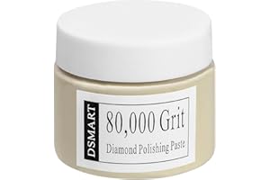 DSMART 80,000Grit Diamond Polishing Lapping Compound Polish Paste with 25% Diamond Powder (0.1 Micros) for Metal Silver Chrome Glass Marble Resin Rock Watch Jewelry Gemstone - 50G (1.76 Oz)