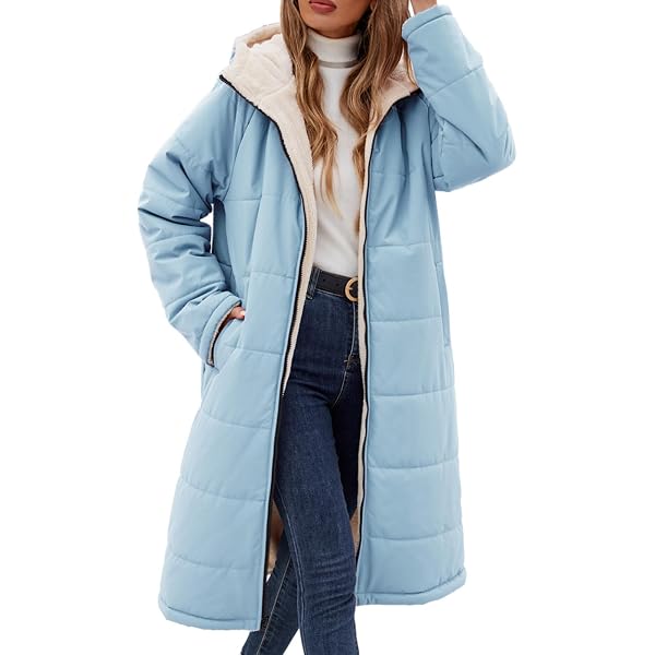 ジャケット・アウター 1/f clothing DOWN OVER COAT 01 VXVGER Women Winter Coats Fleece Long Coats Jackets Oversized Warm