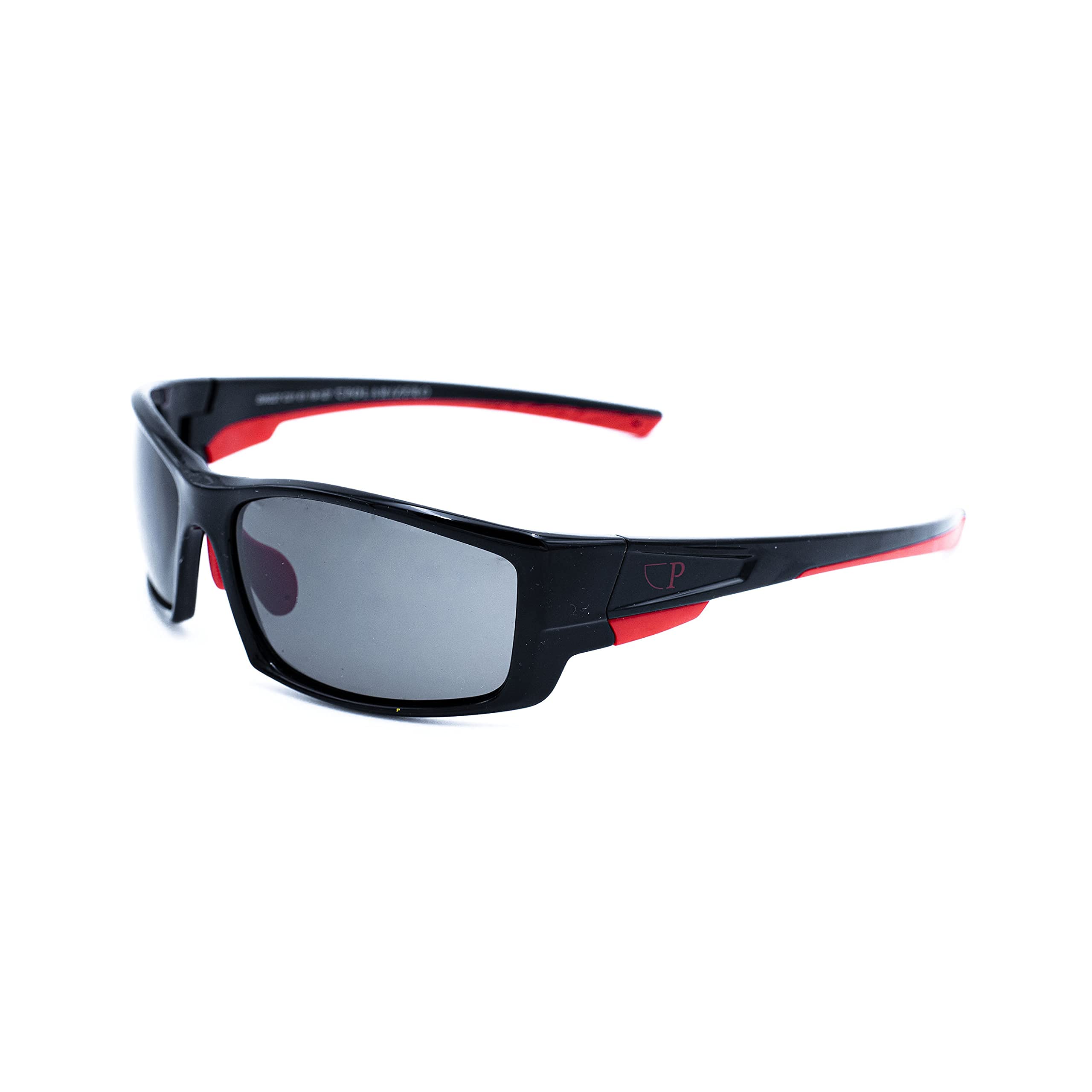 OPTX Europe Sports Glasses with Polarized Lenses, Lightweight Frame, Ergonomic and Durable, Available in Multiple Models and Colours, Includes Glasses Case, Black - Size: Full