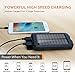 Titita Solar Charger, 10000mAh Solar Phone Charger, Waterproof/Shockproof/Dustproof Solar Power Bank Dual USB Battery Bank with 2 LED Light Carabiner for Emergency Travelling Camping, iPhone, Android