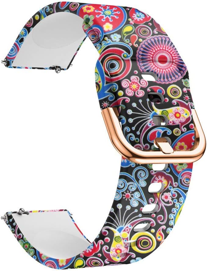 Fashion Floral Leopard Print Band Replacement Strap For Samsung Galaxy Watch 42mm/Active 40mm