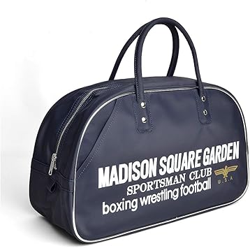 Amazon マディソンバッグ Mサイズ l マジソンバッグ ボストンバッグ ハンドバッグ スポーツバッグ 旅行 70年代 80年代 おしゃれ かわいい 懐かしい 復刻 紺 Hauhau ハウハウ シューズ バッグ