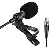 Sujeetec Lavalier Microphone Lapel Microphone Compatible with Shure Wireless Transmitter - Unidirectional Condenser Mic - Mini XLR TA4F Plug