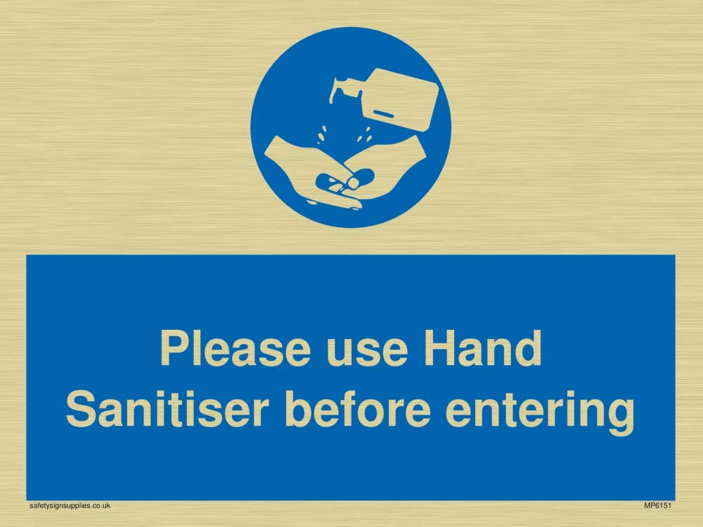 Please use Hand Sanitiser before entering