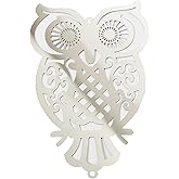 10pcs Hanging Suncatcher Parts Silver Metal Owl Window Pendant DIY Part Ornament Part Home Decor