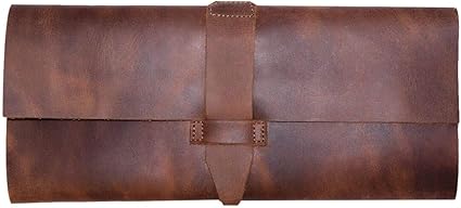 Amazon Hide Drink レザーカトラリーカバー レストラン カフェ 自宅 オフィス オーガナイザー 旅行 キャンプ フォーク ナイフ 手作り バーボンブラウン Hide Drink カトラリーケース