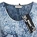BEPEI Women Summer Tunic Tops for Leggings, Short Sleeves Blouses Blue L