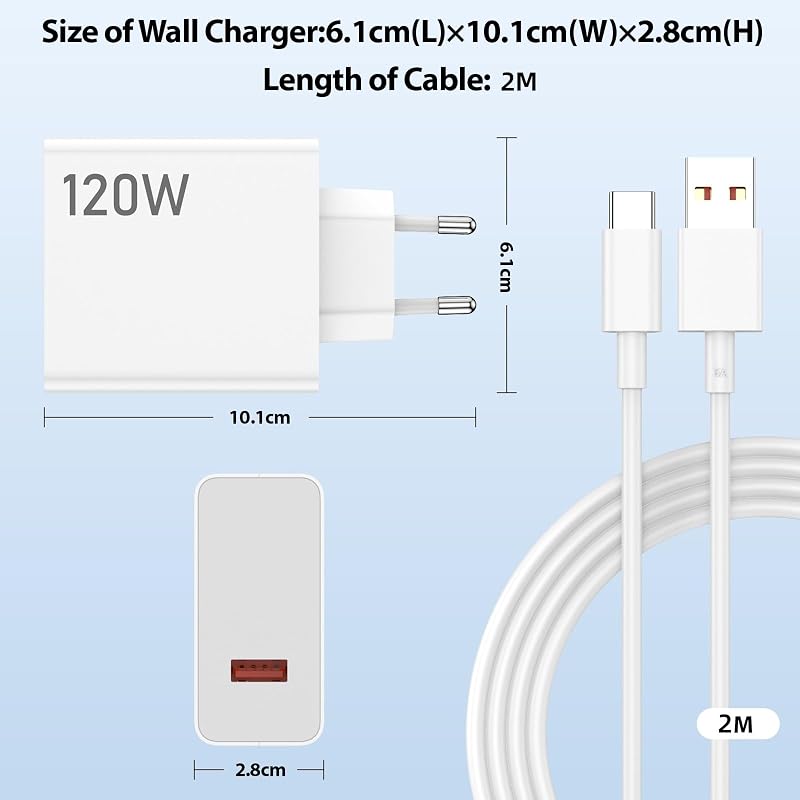 120W Ladegerät für Xiaomi Poco F7 Ultra Redmi Note 14 13 12 11 Pro+ 5G 17 T