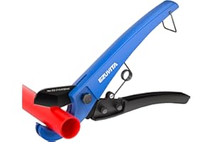 EZUVITA PEX Pipe Cutter with Stainless Steel Blade, 1-3/8" Cutting Capacity, Aluminum Alloy Tubing Cutter for PEX, PVC, CPVC, PE, PP, Rubber Hose, Suitable for Home and Plumbing Repairs