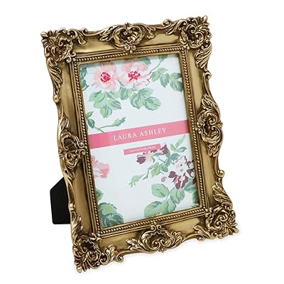 Buy Laura Ashley 5x7 Gold Ornate Textured Hand Crafted Resin Picture Frame With Easel Hook For Tabletop Wall Display Decorative Floral Design Home Decor Photo Gallery Art More 5x7 Gold Online